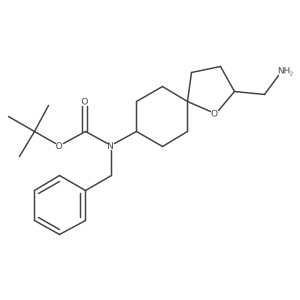 Tert-butyl ((5r,8r)-2-(aminomethyl)-1-oxaspiro[4.5]decan-8-yl)(benzyl)carbamate Structure
