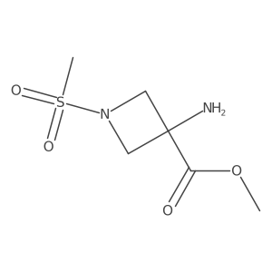 Methyl 3-amino-1-(methylsulfonyl)-3-azetidinecarboxylate结构式