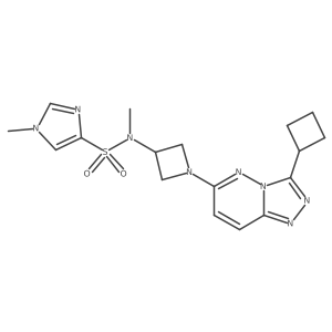 N-(1-{3-cyclobutyl-[1,2,4]triazolo[4,3-b]pyridazin-6-yl}azetidin-3-yl)-N,1-dimethyl-1H-imidazole-4-sulfonamide结构式
