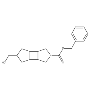 Benzyl (3aR,3bS,5s,6aR,6bS)-5-(hydroxymethyl)octahydrocyclopenta[3,4]cyclobuta[1,2-c]pyrrole-2(1H)-carboxylate结构式