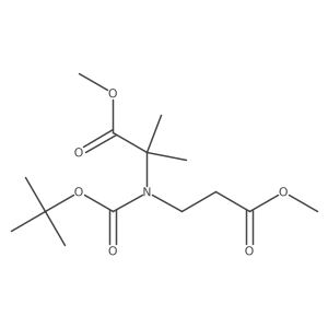 Methyl 2-[(tert-butoxycarbonyl)(3-methoxy-3-oxopropyl)amino]-2-methylpropanoate结构式
