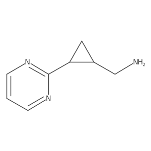 rac-[(1R,2R)-2-(pyrimidin-2-yl)cyclopropyl]methanamine Structure