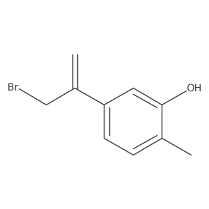 5-(3-Bromoprop-1-en-2-yl)-2-methylphenol Structure