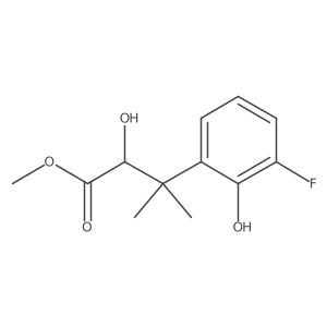 Methyl 3-(3-fluoro-2-hydroxyphenyl)-2-hydroxy-3-methylbutanoate结构式