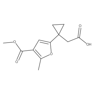 2-{1-[4-(Methoxycarbonyl)-5-methylfuran-2-yl]cyclopropyl}acetic acid Structure