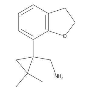[1-(2,3-Dihydro-1-benzofuran-7-yl)-2,2-dimethylcyclopropyl]methanamine结构式