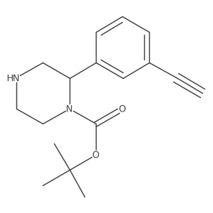 Tert-butyl 2-(3-ethynylphenyl)piperazine-1-carboxylate Structure