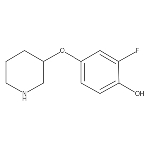 2-Fluoro-4-(piperidin-3-yloxy)phenol Structure