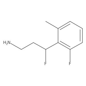 3-Fluoro-3-(2-fluoro-6-methylphenyl)propan-1-amine结构式