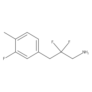 2,2-Difluoro-3-(3-fluoro-4-methylphenyl)propan-1-amine结构式