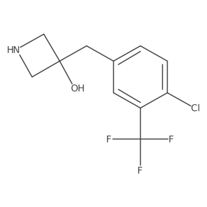 3-{[4-Chloro-3-(trifluoromethyl)phenyl]methyl}azetidin-3-ol Structure
