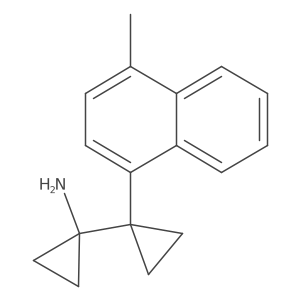 1-[1-(4-Methylnaphthalen-1-yl)cyclopropyl]cyclopropan-1-amine Structure