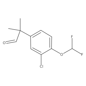 2-[3-Chloro-4-(difluoromethoxy)phenyl]-2-methylpropanal Structure