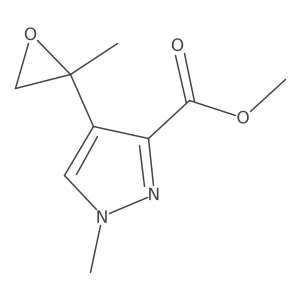 methyl 1-methyl-4-(2-methyloxiran-2-yl)-1H-pyrazole-3-carboxylate结构式