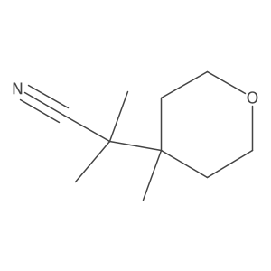 2-Methyl-2-(4-methyloxan-4-yl)propanenitrile结构式