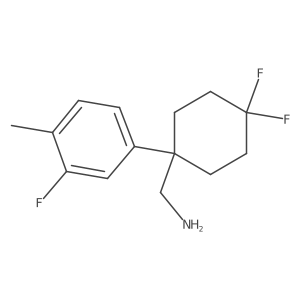 [4,4-Difluoro-1-(3-fluoro-4-methylphenyl)cyclohexyl]methanamine Structure