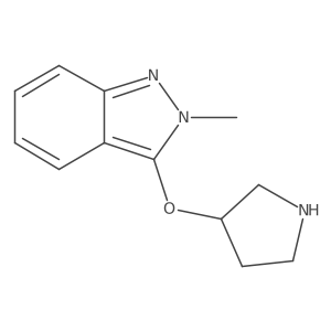 2-methyl-3-(pyrrolidin-3-yloxy)-2H-indazole结构式