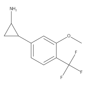 2-[3-Methoxy-4-(trifluoromethyl)phenyl]cyclopropan-1-amine Structure