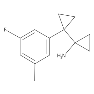 1-[1-(3-Fluoro-5-methylphenyl)cyclopropyl]cyclopropan-1-amine Structure