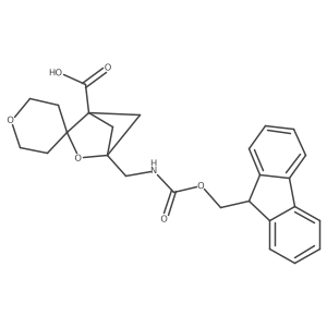 1-[(9H-Fluoren-9-ylmethoxycarbonylamino)methyl]spiro[2-oxabicyclo[2.1.1]hexane-3,4'-oxane]-4-carboxylic acid结构式