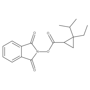 1,3-dioxo-2,3-dihydro-1H-isoindol-2-yl 2-ethyl-2-(propan-2-yl)cyclopropane-1-carboxylate Structure