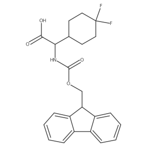 2-(4,4-difluorocyclohexyl)-2-(9H-fluoren-9-ylmethoxycarbonylamino)acetic acid结构式