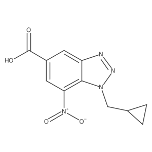 1-(cyclopropylmethyl)-7-nitro-1H-1,2,3-benzotriazole-5-carboxylic acid结构式