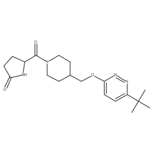 5-(4-{[(6-Tert-butylpyridazin-3-yl)oxy]methyl}piperidine-1-carbonyl)pyrrolidin-2-one Structure