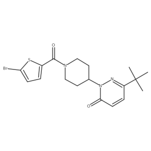 2-[1-(5-Bromothiophene-2-carbonyl)piperidin-4-yl]-6-tert-butyl-2,3-dihydropyridazin-3-one结构式