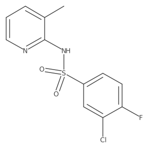3-chloro-4-fluoro-N-(3-methylpyridin-2-yl)benzene-1-sulfonamide Structure