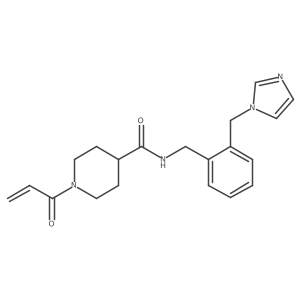N-[[2-(Imidazol-1-ylmethyl)phenyl]methyl]-1-prop-2-enoylpiperidine-4-carboxamide Structure