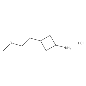 3-(2-Methoxyethyl)cyclobutan-1-amine;hydrochloride Structure