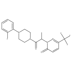 2-{1-[4-(2-Fluorophenyl)piperazin-1-yl]-1-oxopropan-2-yl}-6-(trifluoromethyl)-2,3-dihydropyridazin-3-one Structure