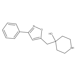 4-[(3-Phenyl-1,2-oxazol-5-yl)methyl]piperidin-4-ol结构式