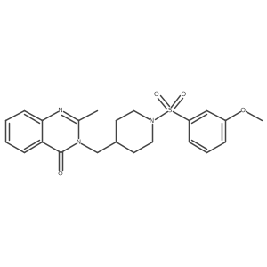 3-{[1-(3-Methoxybenzenesulfonyl)piperidin-4-yl]methyl}-2-methyl-3,4-dihydroquinazolin-4-one结构式
