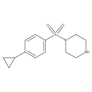 1-(4-Cyclopropylphenyl)sulfonylpiperazine Structure