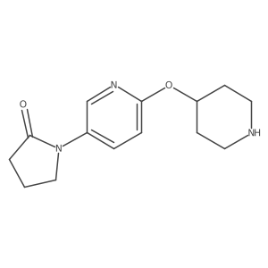 1-[6-(Piperidin-4-yloxy)pyridin-3-yl]pyrrolidin-2-one Structure
