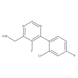 1-[6-(2-Chloro-4-fluorophenyl)-5-fluoropyrimidin-4-yl]methanamine Structure