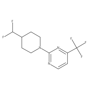 2-[4-(Difluoromethyl)piperidin-1-yl]-4-(trifluoromethyl)pyrimidine Structure