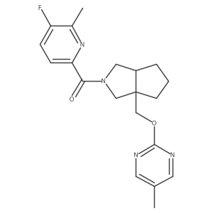 2-{[2-(5-Fluoro-6-methylpyridine-2-carbonyl)-octahydrocyclopenta[c]pyrrol-3a-yl]methoxy}-5-methylpyrimidine Structure