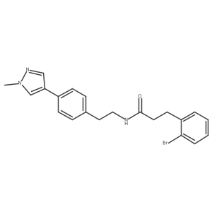3-(2-bromophenyl)-N-{2-[4-(1-methyl-1H-pyrazol-4-yl)phenyl]ethyl}propanamide Structure