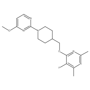 5-Fluoro-4-{[1-(4-methoxypyrimidin-2-yl)piperidin-4-yl]methoxy}-2,6-dimethylpyrimidine Structure