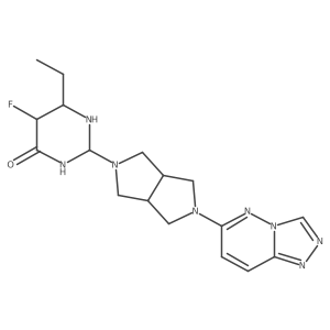 6-Ethyl-5-fluoro-2-[5-([1,2,4]triazolo[4,3-b]pyridazin-6-yl)-1,3,3a,4,6,6a-hexahydropyrrolo[3,4-c]pyrrol-2-yl]-1,3-diazinan-4-one结构式