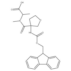 (2S)-2-{1-[3-({[(9H-fluoren-9-yl)methoxy]carbonyl}amino)oxolan-3-yl]-N-methylformamido}propanoic acid Structure