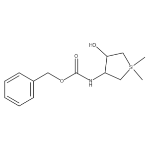 rac-benzyl N-[(3R,4R)-4-hydroxy-1,1-dimethylsilolan-3-yl]carbamate结构式