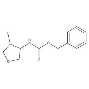 rac-benzyl N-[(3R,4R)-4-fluorooxolan-3-yl]carbamate结构式