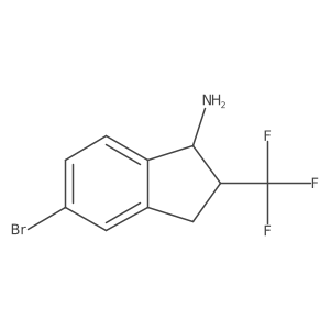 rac-(1R,2S)-5-bromo-2-(trifluoromethyl)-2,3-dihydro-1H-inden-1-amine Structure
