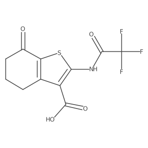 7-Oxo-2-(2,2,2-trifluoroacetamido)-4,5,6,7-tetrahydro-1-benzothiophene-3-carboxylic acid Structure