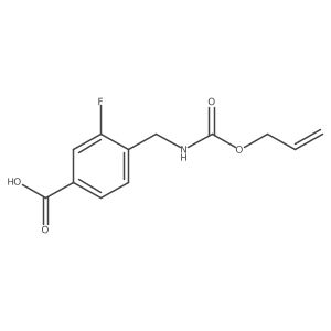 3-Fluoro-4-({[(prop-2-en-1-yloxy)carbonyl]amino}methyl)benzoic acid结构式
