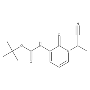 tert-butyl N-[1-(1-cyanoethyl)-2-oxo-1,2-dihydropyridin-3-yl]carbamate Structure